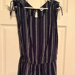 Old Navy Blue with white stripes Romper